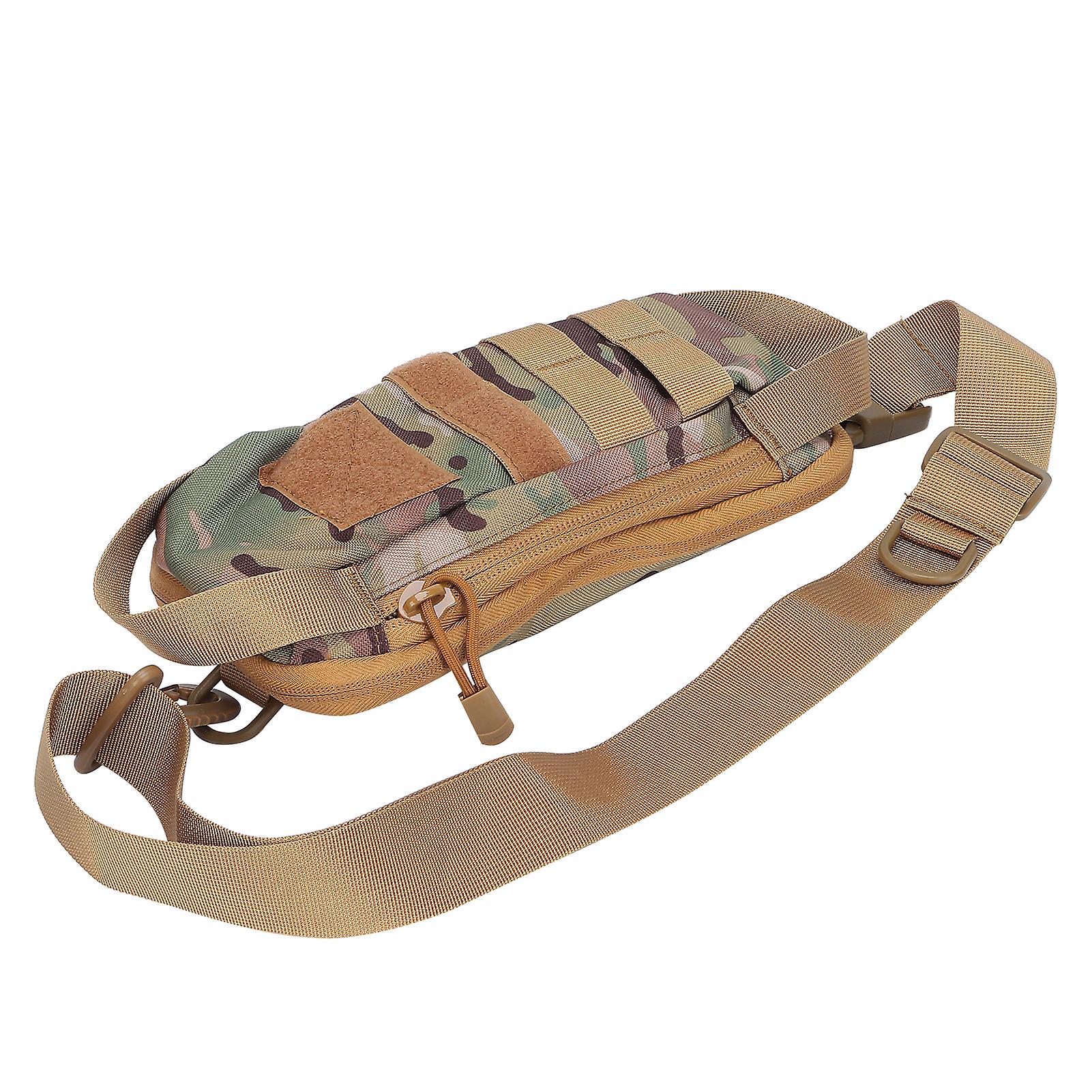 Multifunctional Military Dualpurpose Chest Waist Bag Nylon Material Waterproof Bagcamouflage