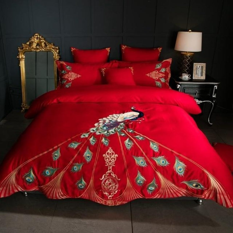 BlueCloud Peacock Bedding Set