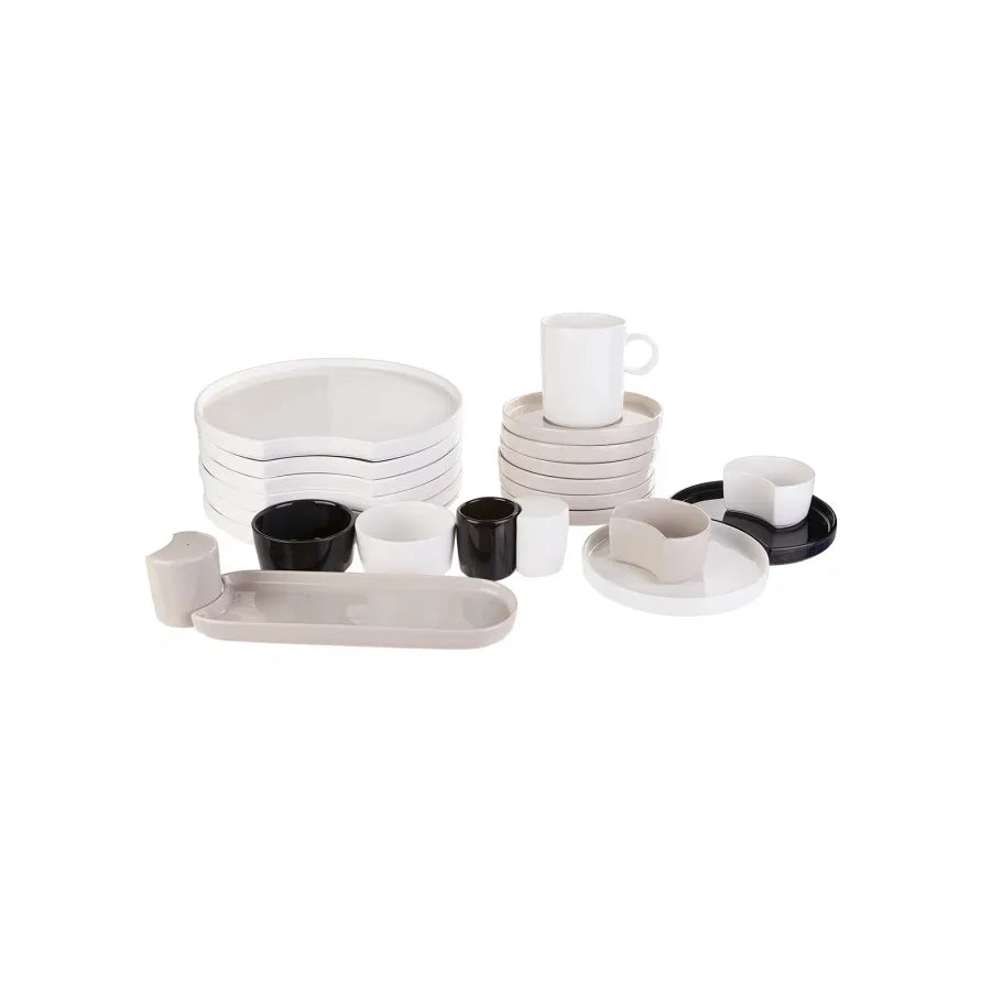 Karaca Hussein Chalayan Poly 28 Pieces 6 Person Porcelain Breakfast/Serving Set 153.03.06.1405