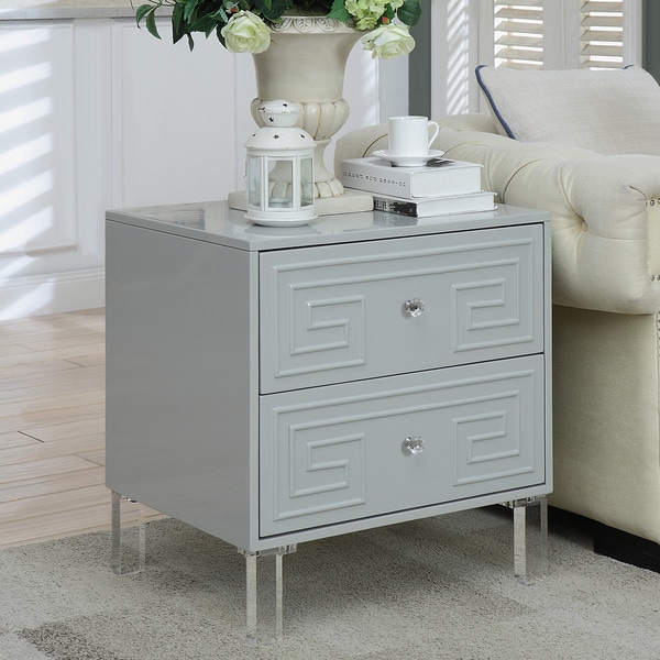 Furniture of America Zala Contemporary 24-inch 2-drawer Side Table