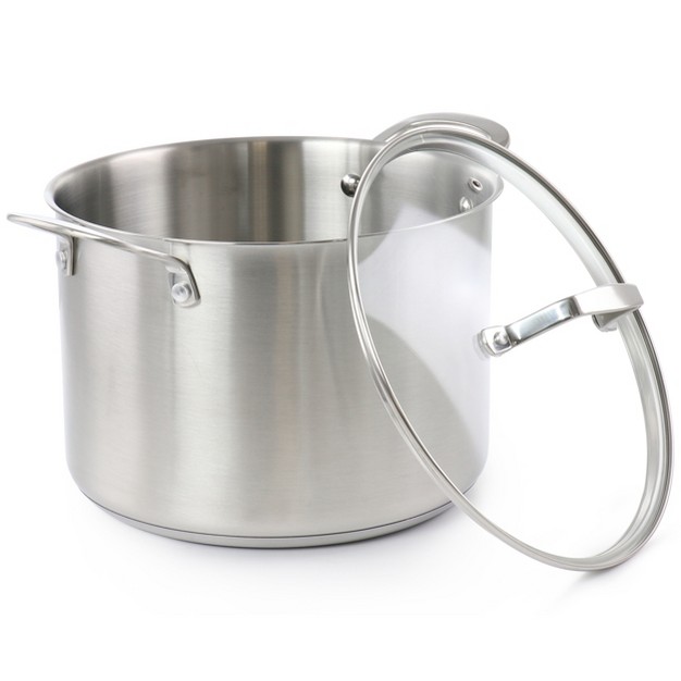 Martha Stewart Everday Midvale 8 Quart Stainless Steel Stock Pot With Lid