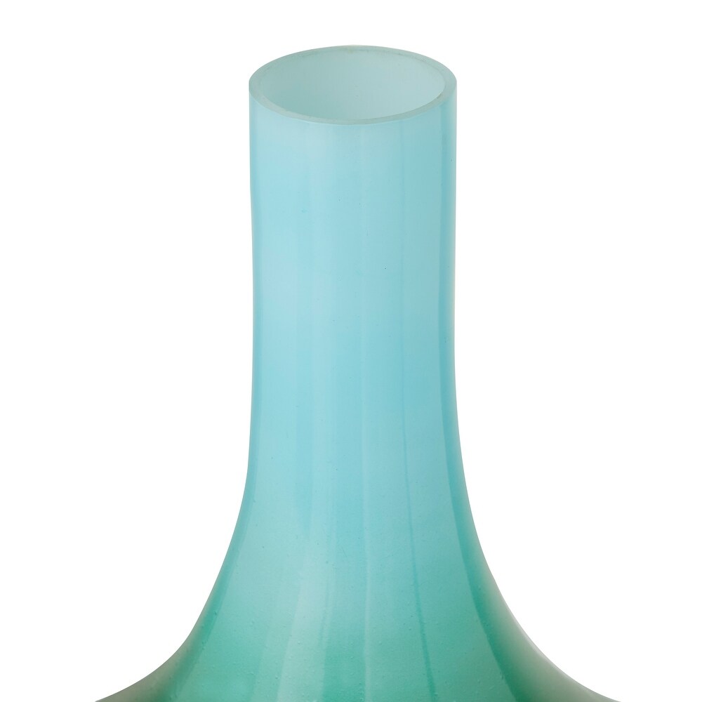 The Novogratz Green Glass Ombre Vase