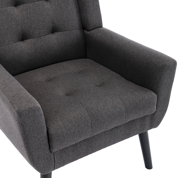 Modern Soft Linen Material Ergonomics Accent Chair Living Room Chair Bedroom Chair Home Chair