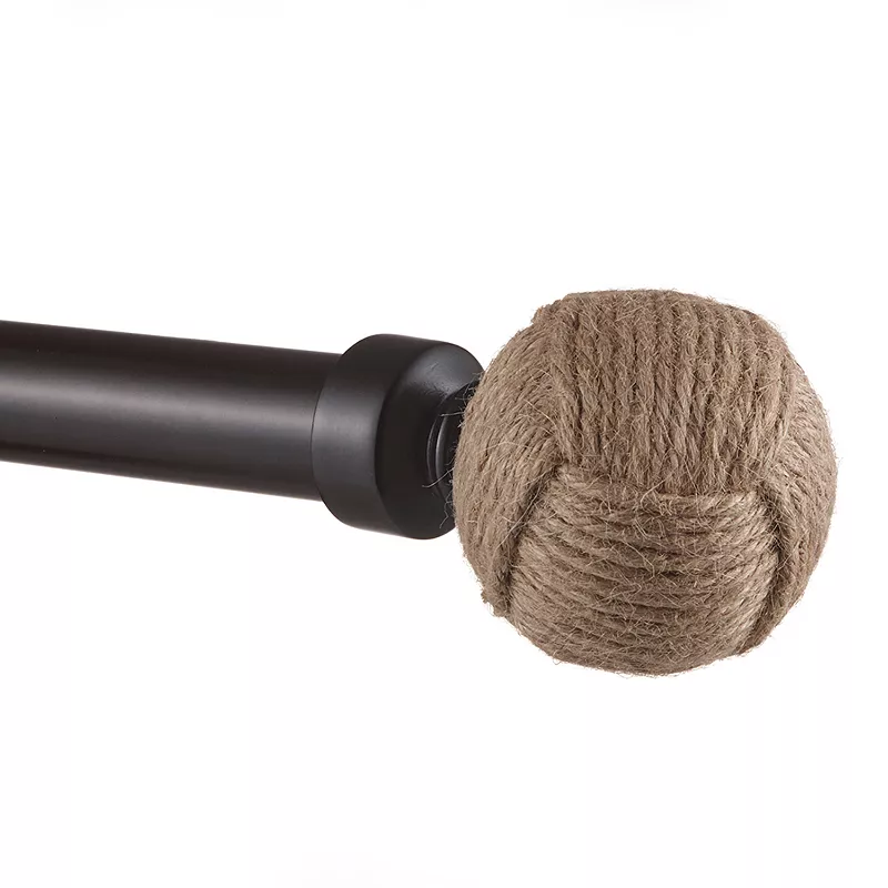 Exclusive Home Rope Knot 1-in. Adjustable Curtain Rod Set