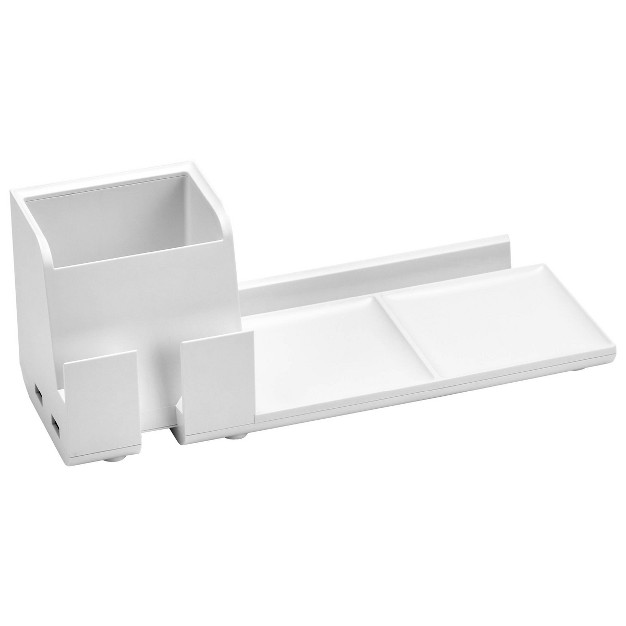 4pc Office Konnect Stackable Desk Organizer White Bostitch