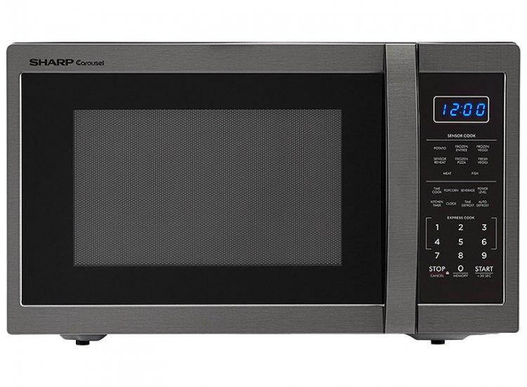 Sharp 1.4 Cu. Ft. Black Stainless Steel Countertop Microwave Oven