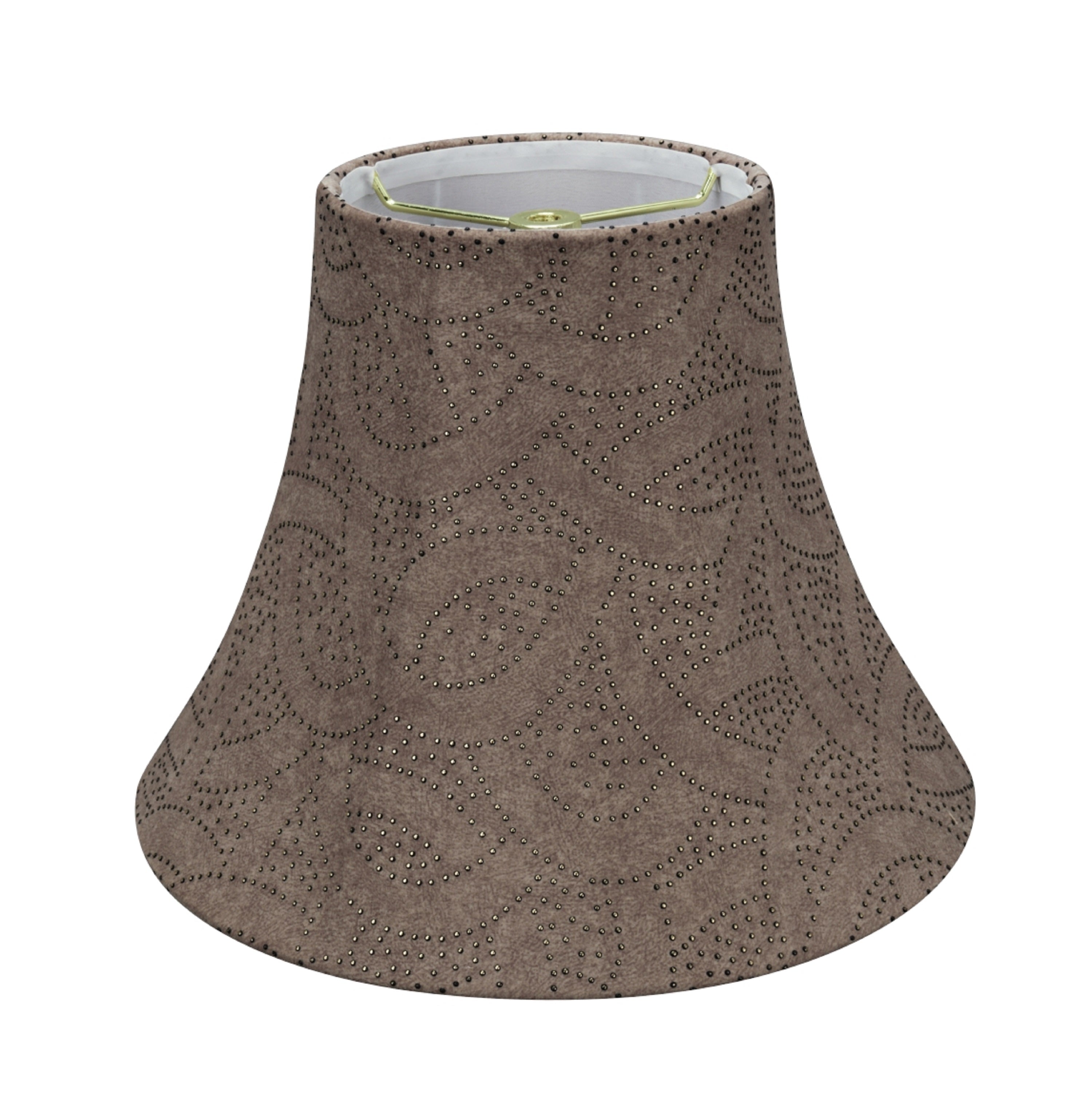 Aspen Creative 30161 Transitional Bell Shape Spider Construction Lamp Shade in Brown， 12