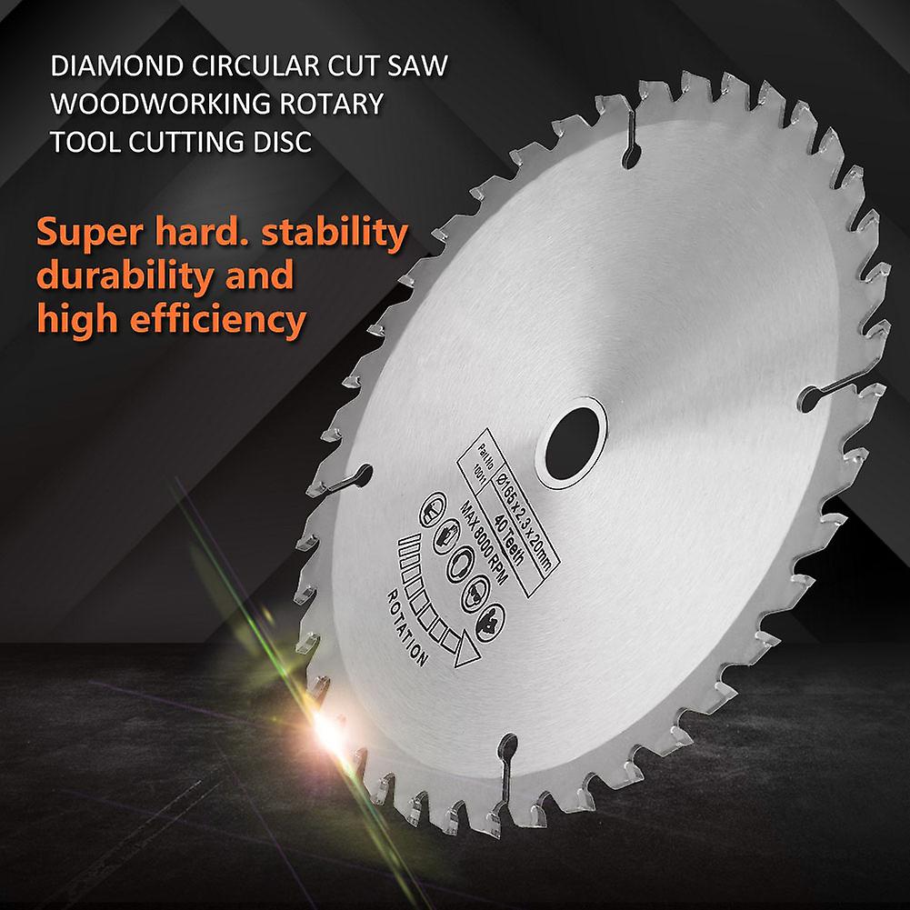 165mm X 20mm 40 Teeth Diamond Circular Cut Saw Woodworking Rotary Tool Cutting Disc