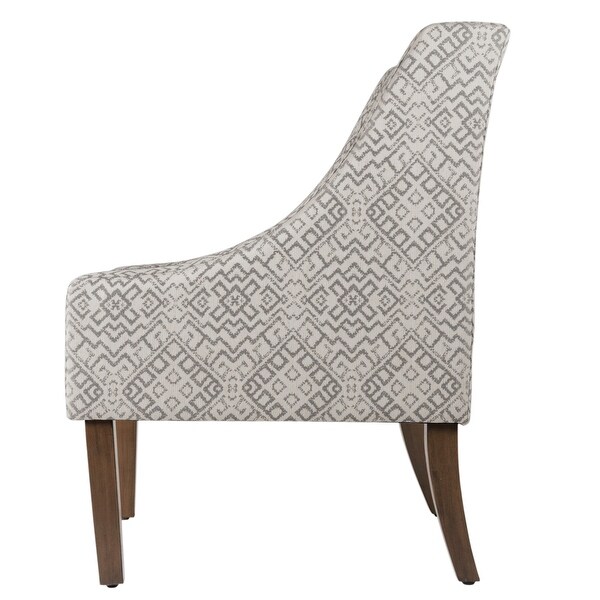 HomePop Swoop Accent Chair in Tonal Gray