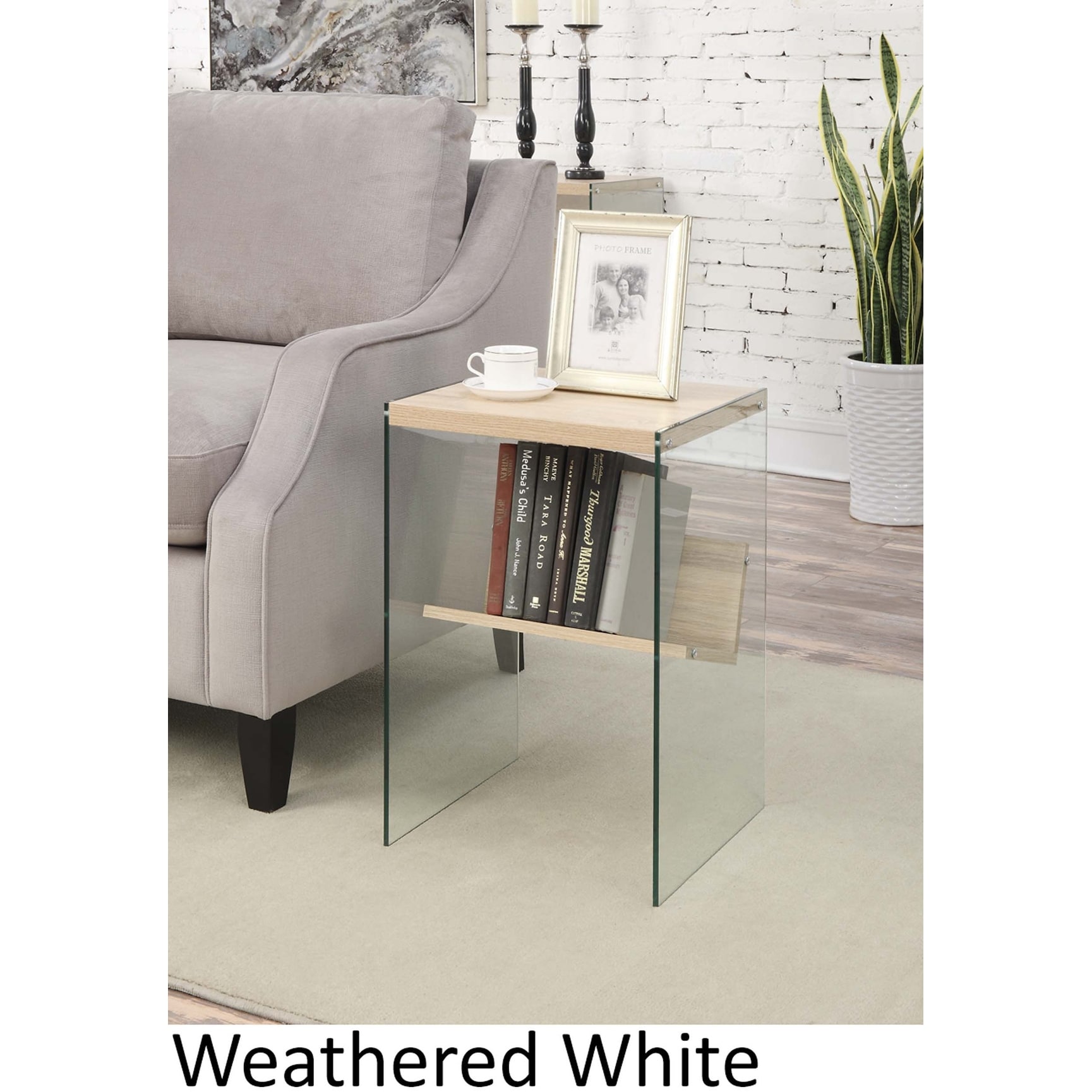 Porch and Den Urqhuart Glass End Table