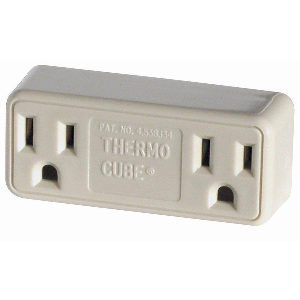 15 Amp120-Volt AC Thermo Cube Thermostatically Controlled Double Outlet TC3