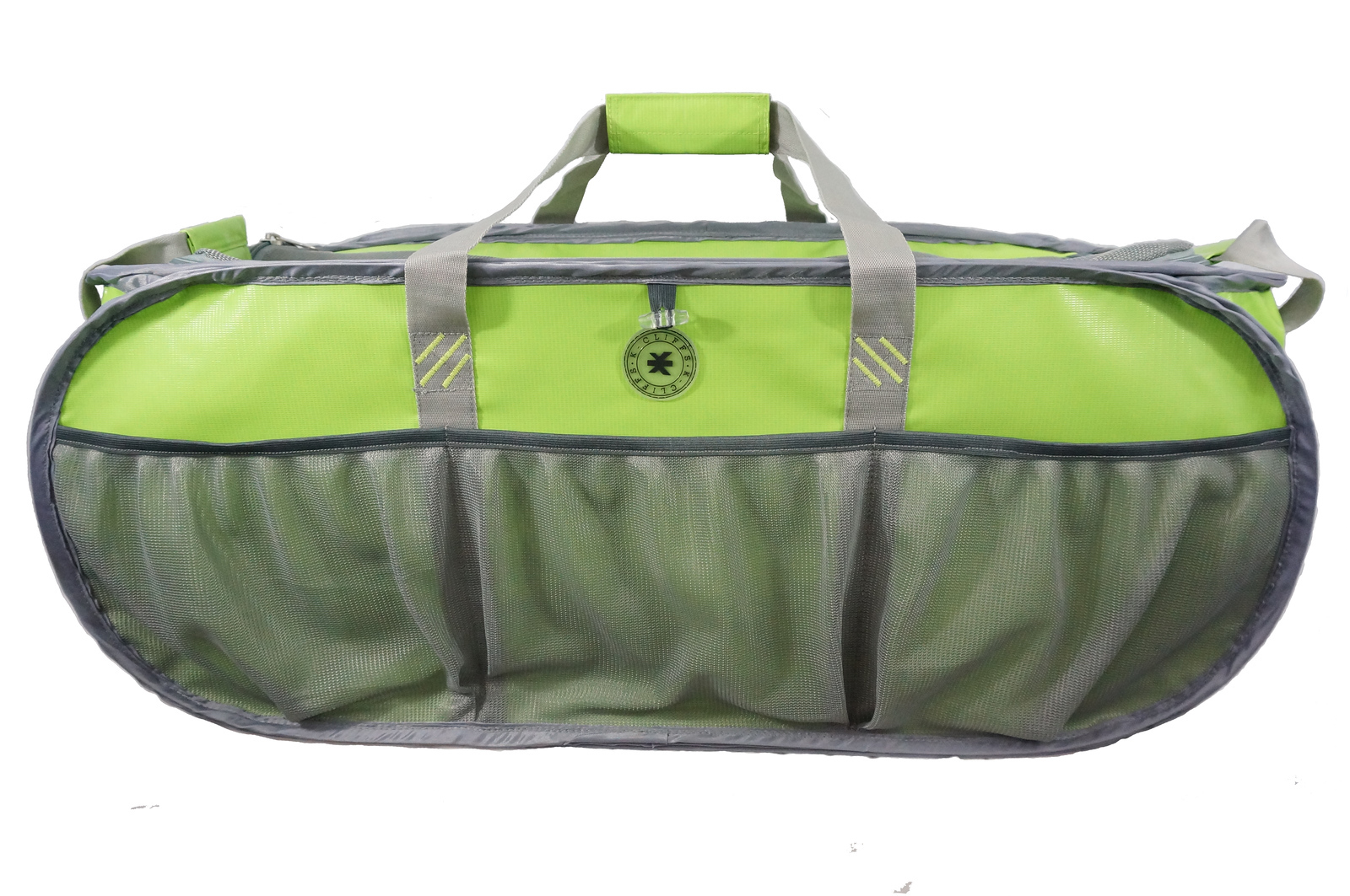 K-Cliffs Trunk Organizer Heavy Duty Cargo Bag Large Tarpaulin Gym Duffel Laundry Bag Closet Organizer Bag Market Grocery Bag Beach Picnic Tote Bag Fit Truck SUV and Car Lime Green / Silver