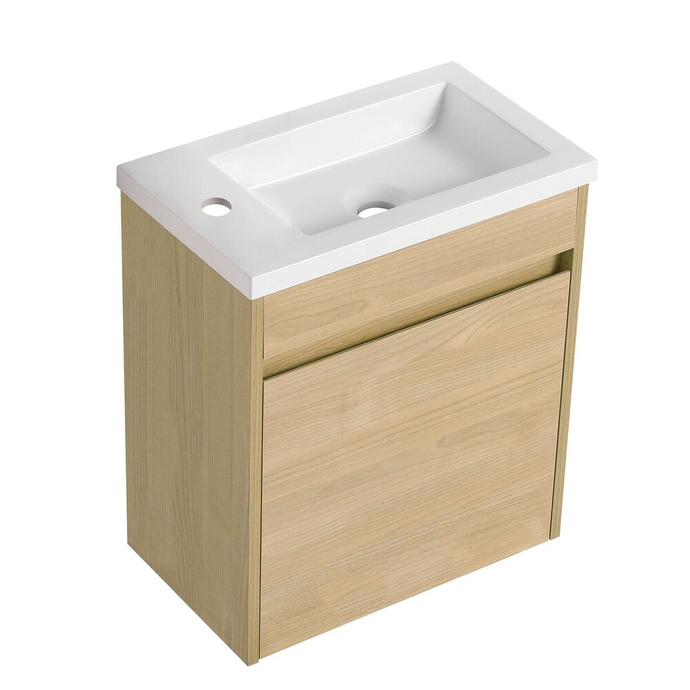 Single Sink Bathroom Vanity  16 Inch Width for Small Bathrooms