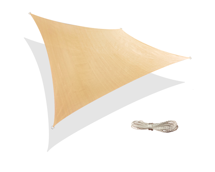 Backyard Expressions 12 x 12 Square Shade Sail UV Block Canopy， Sand Beige - 913563