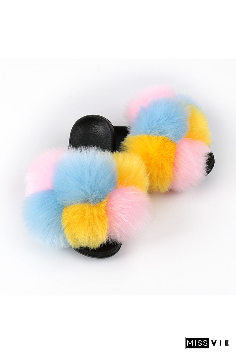 Colorful Fluffy Home Slippers Wholesale