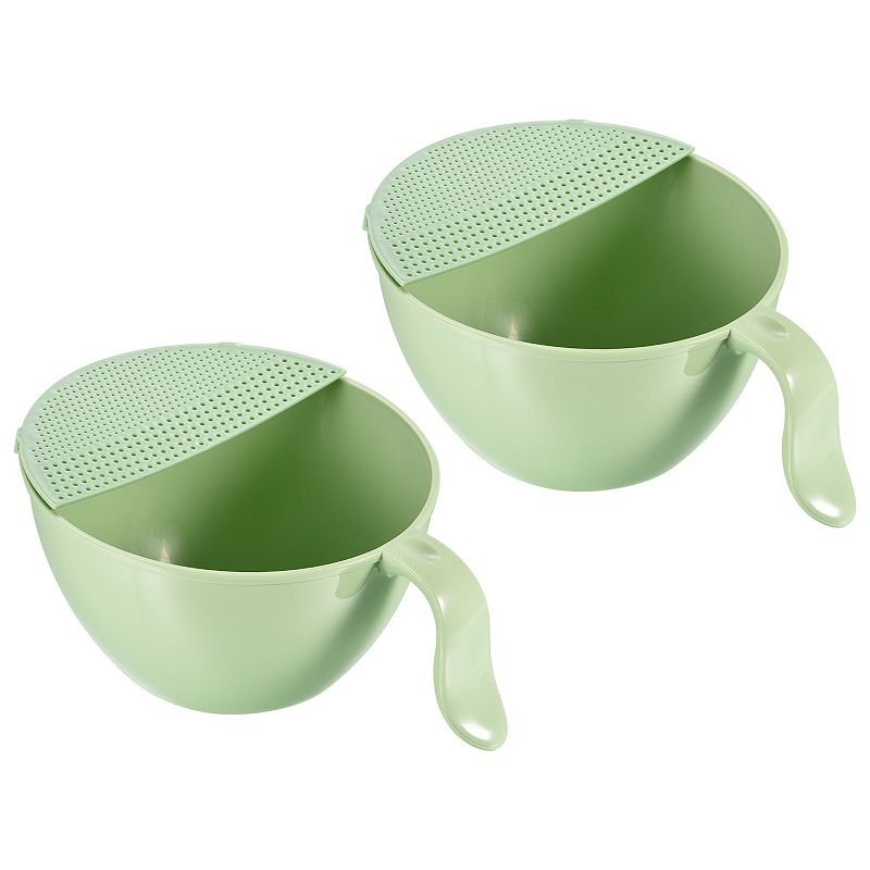 Fruit Vegetables Washing Basket Plastic Rice Strainer Drain Baskets 2PCS