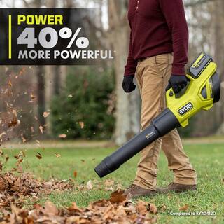 RYOBI 40V HP Brushless Whisper Series 160 MPH 650 CFM Cordless Battery Leaf Blower with 6.0 Ah Battery and Charger RY404140