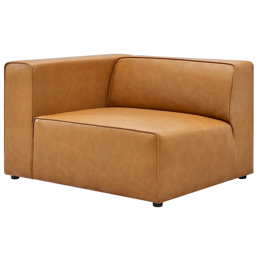 Mingle Vegan Leather 3 Piece Sectional Sofa