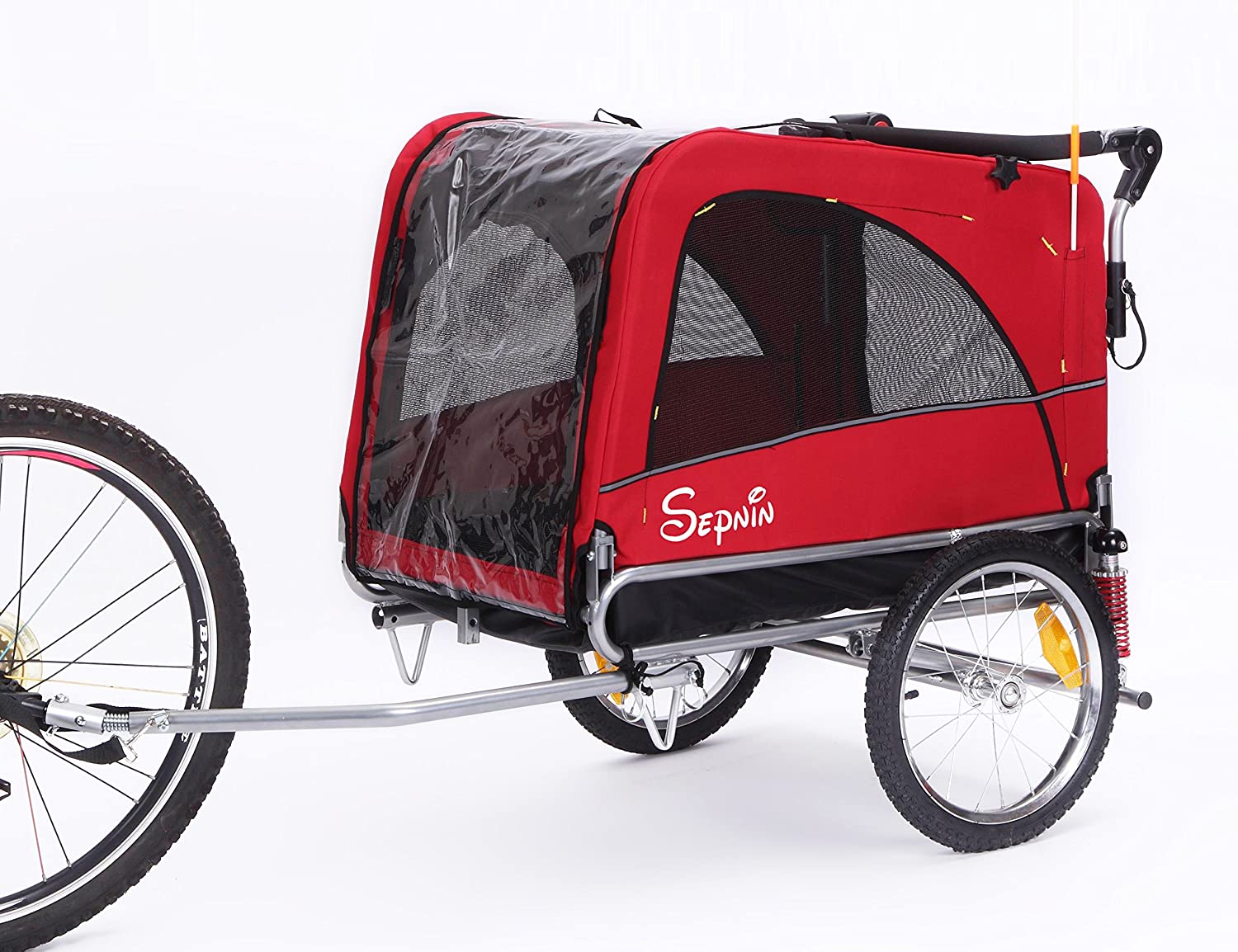 3 in 1 Luxury Large Sized Bike Trailer Bicycle Pet Trailer/Jogger/Dog Cage with Suspension 10308