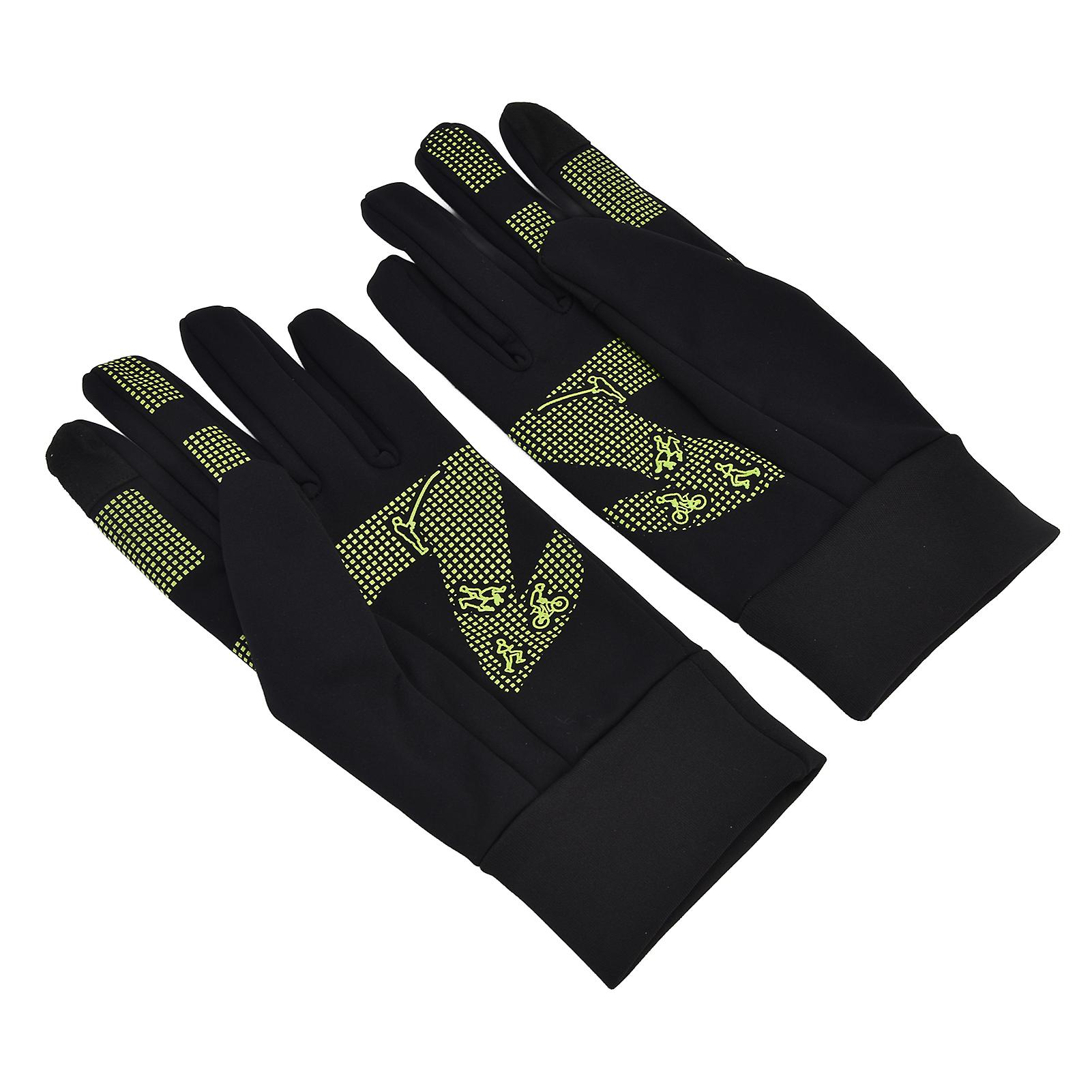 Touch Screen Fishing Gloves Outdoor Waterproof Sports Cycling Warm Gloves For Winter Mountaineeringgreen M