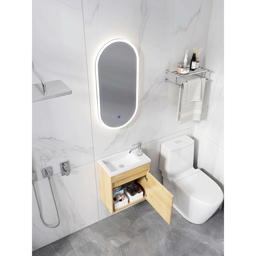 Single Sink Bathroom Vanity  16 Inch Width for Small Bathrooms