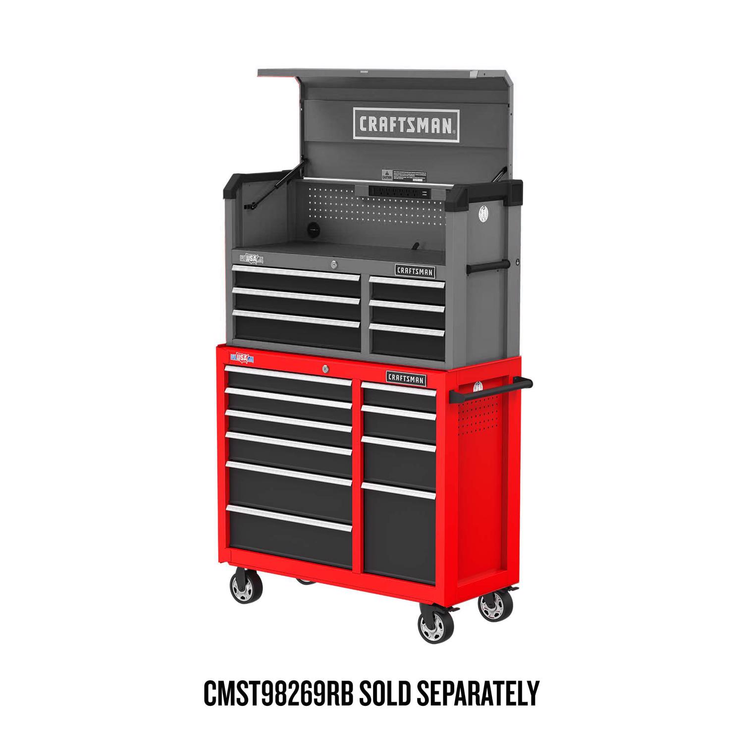 Craftsman S2000 41 in. 10 drawer Steel Rolling Tool Cabinet 37.5 in. H X 18 in. D