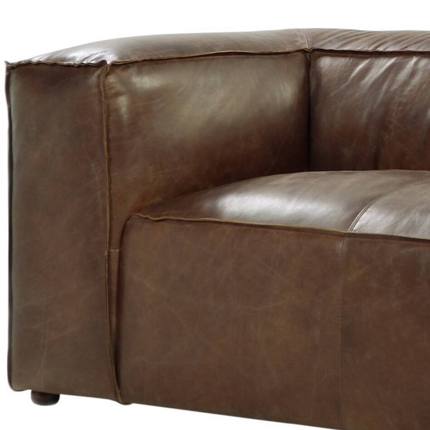 Sofas Retro Brown Top Grain Leather Acme Furniture