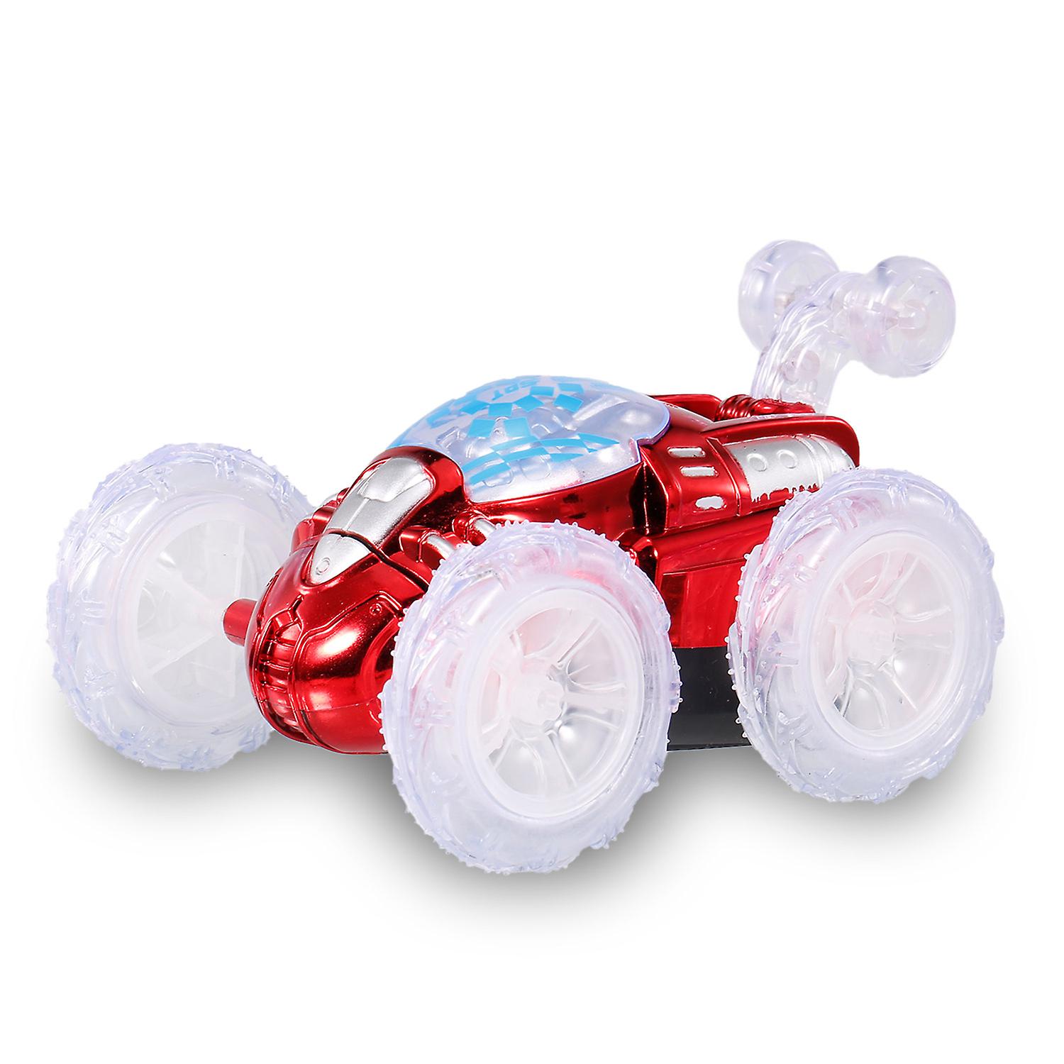 Remote Control Stunt Car Rc Car Toy With Flashing Led Lights 360 Tumbling For Kids Boys Girls