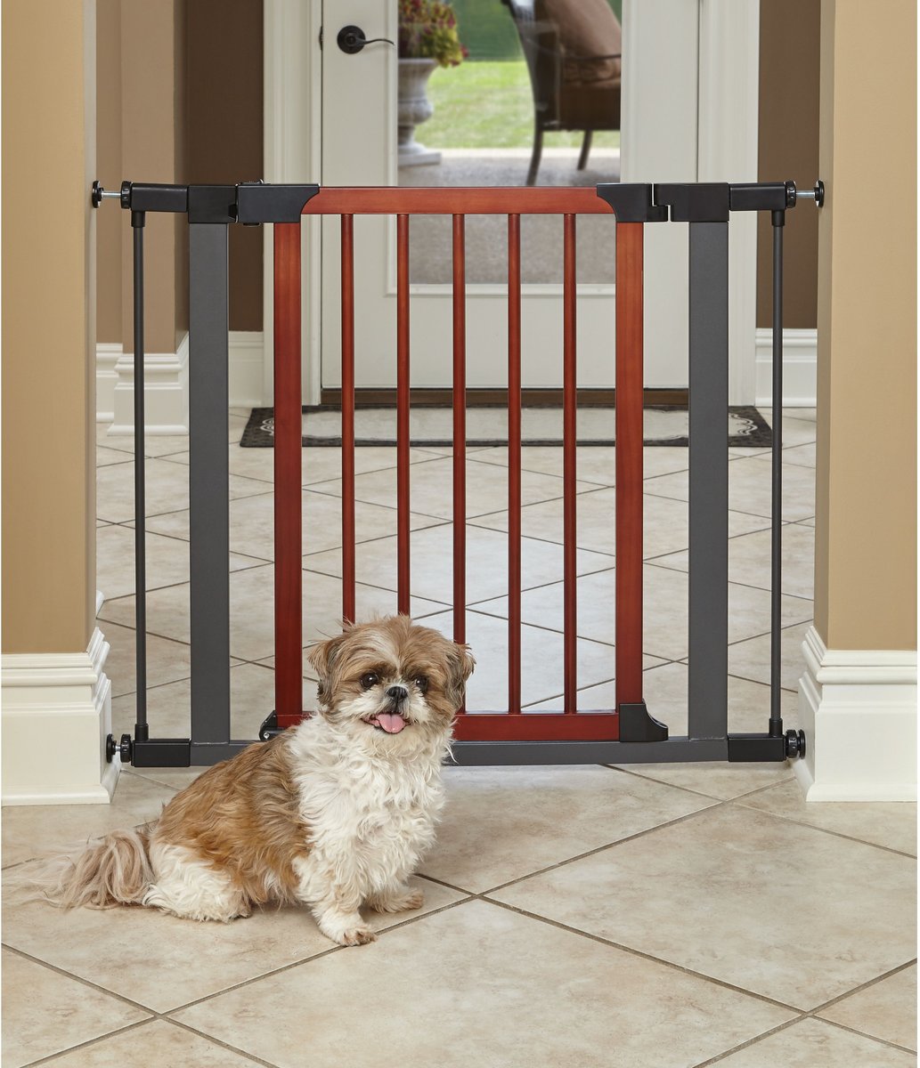 MidWest Decorative Wood and Graphite Steel Dog and Cat Gate