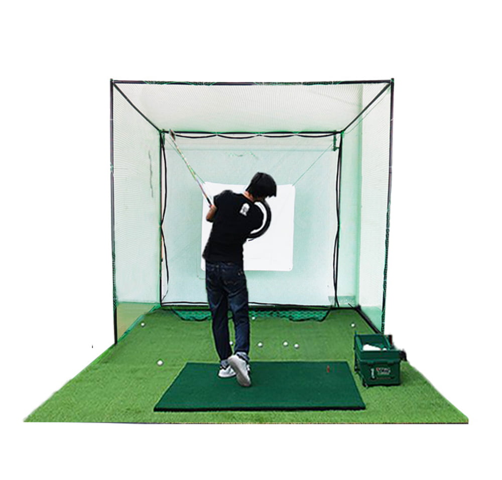 INTBUYING Golf Practice Net Foldable Golf Hitting Cage Practice Net Network Training Aid Golf Target Network