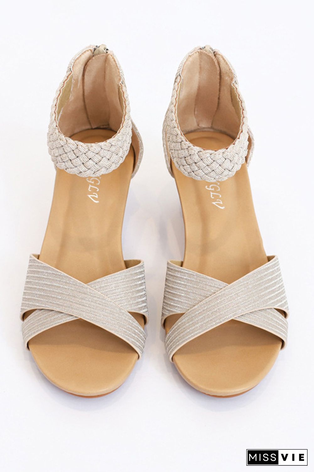 Peep-Toe Wedged-Heel Sandals Wholesale