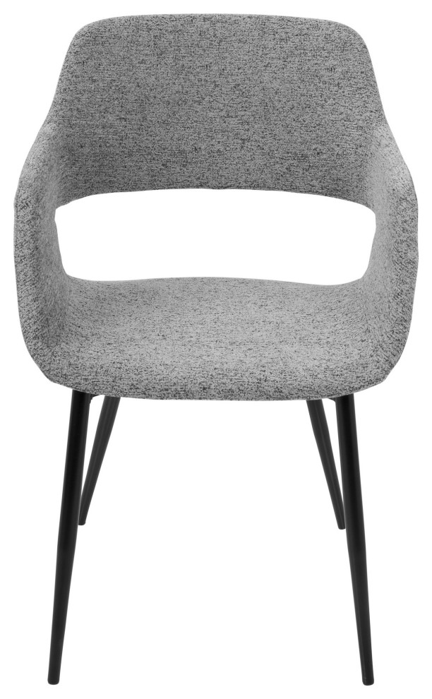 Margarite Chair  Set of 2  Gray Fabric/Black Legs   Midcentury   Dining Chairs   by u Buy Furniture  Inc  Houzz