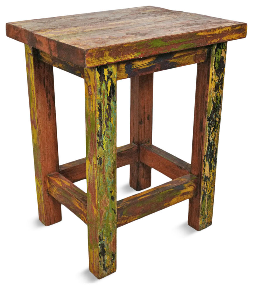 Salvaged Boat Wood Table 1   Rustic   Side Tables And End Tables   by Design Mix Furniture  Houzz