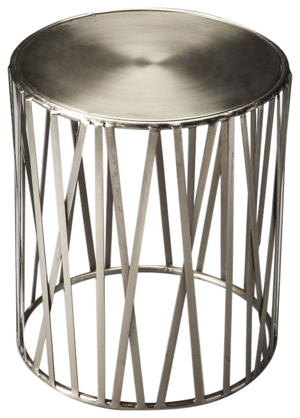 Kruse Iron Drum Table  Metalworks   Industrial   Side Tables And End Tables   by ShopFreely  Houzz