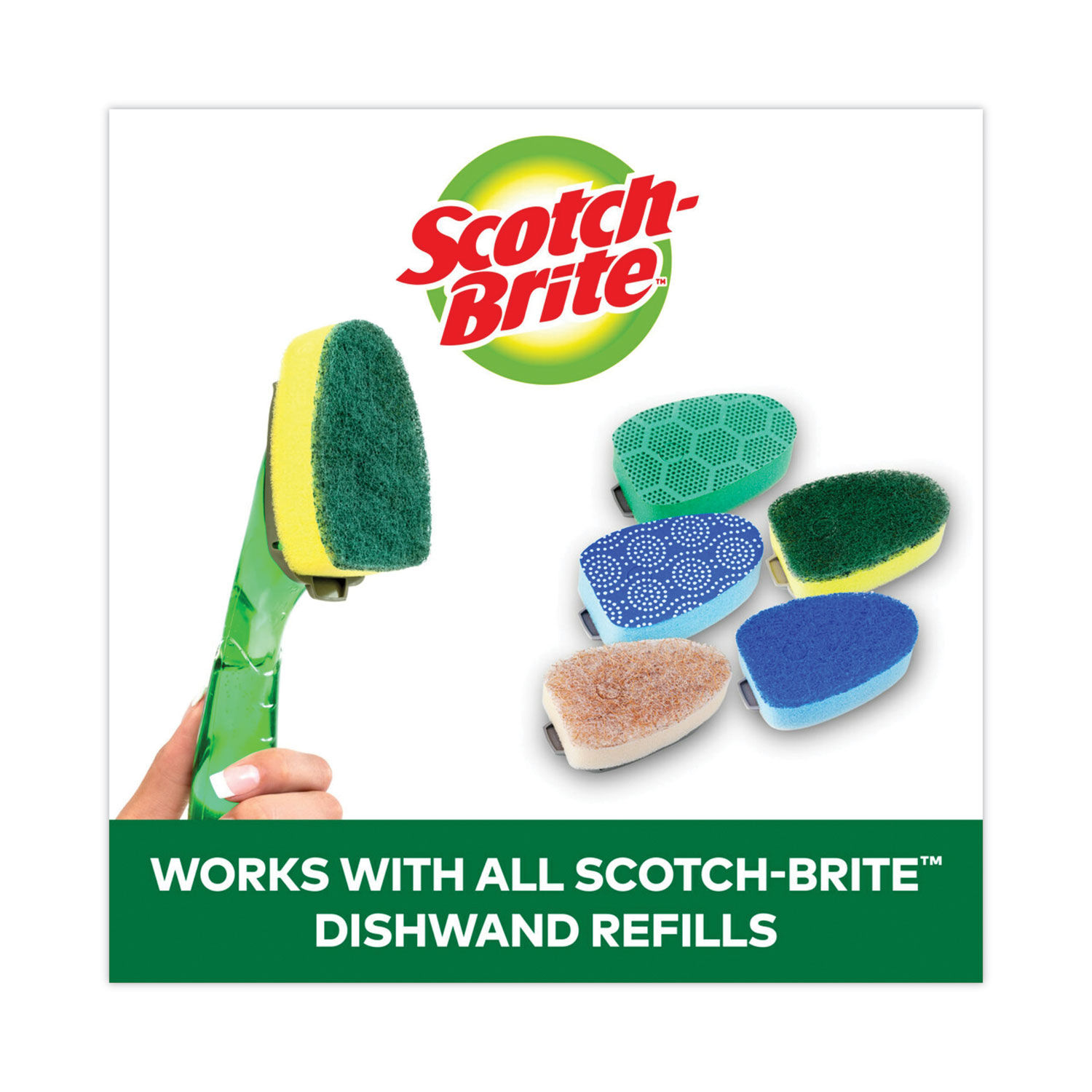 Soap-Dispensing Dishwand Sponge Refills by Scotch-Briteandreg; MMM4817RSC