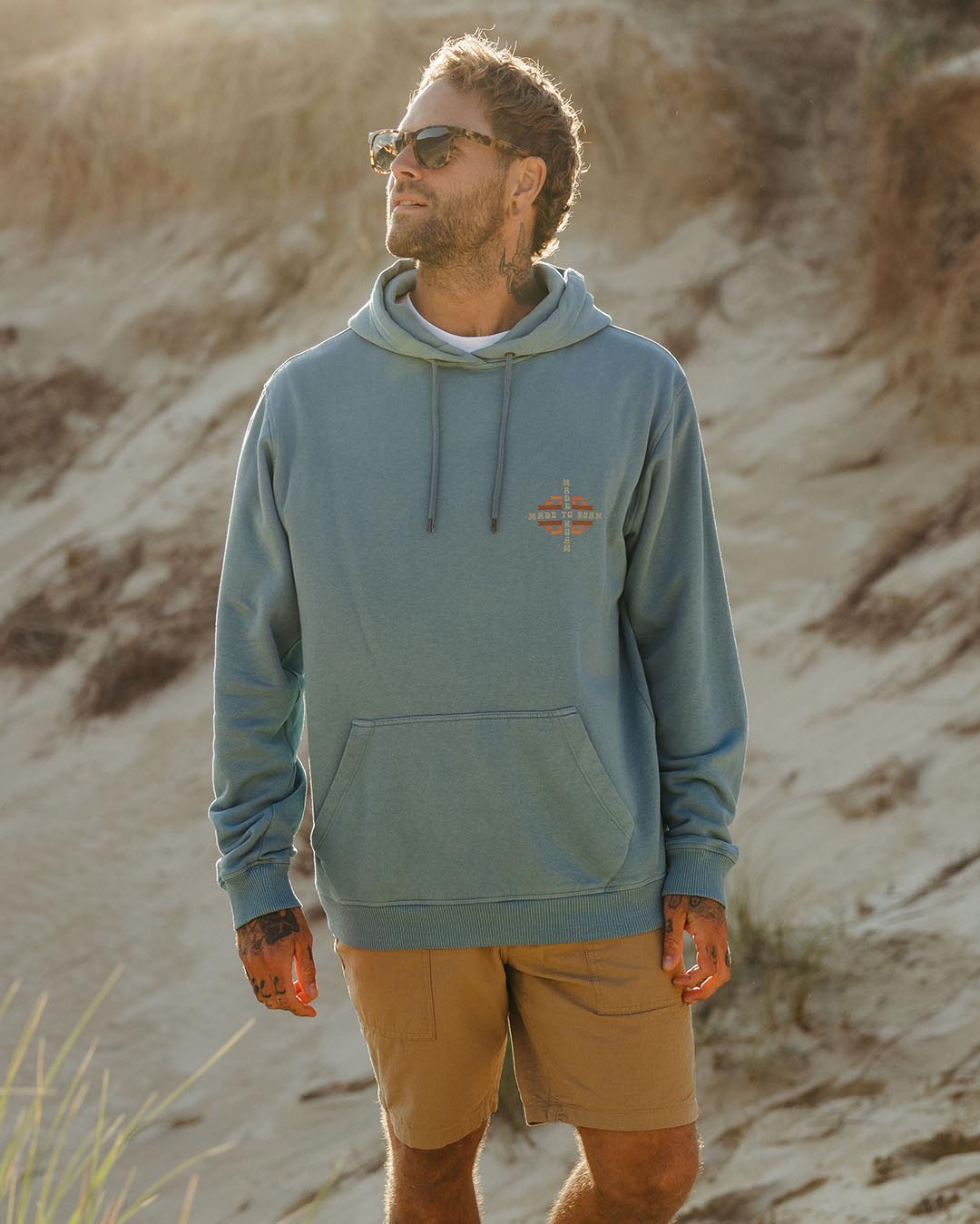 Oar Recycled Cotton Hoodie - Provincial Blue