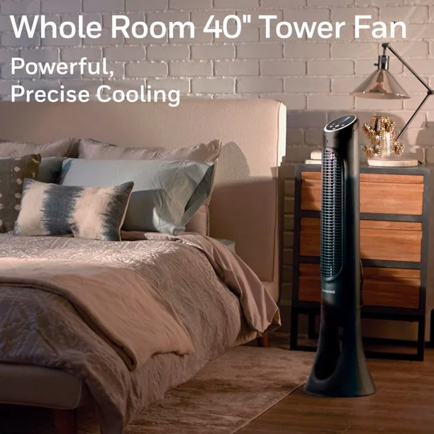 Honeywell QuietSet Oscillating Whole Room Tower Fan， HYF290B， Black