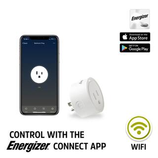 Energizer Wi-Fi Powered Smart Plug Compatible with Alexa and Google Assistant Voice Control Remote Mobile Access (2-Pack) EIX3-1003-PP2