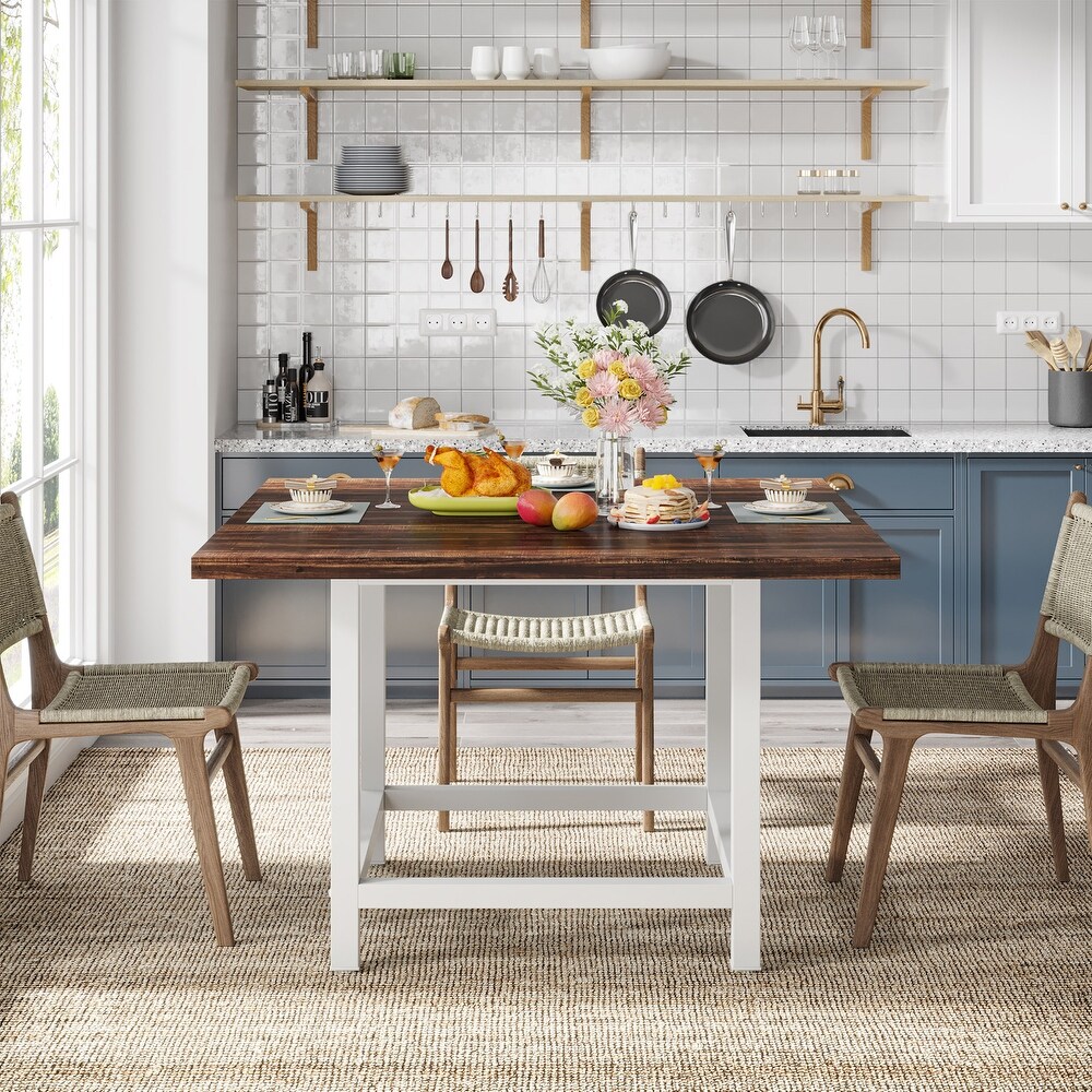 Farmhouse Square Dinning Table for 4  Rustic 39\