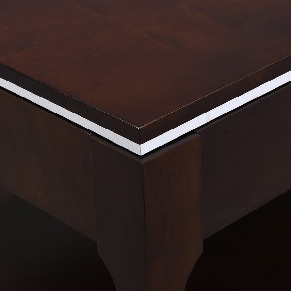 Johan Transitional Wood Rectangle Lift Top Coffee Table