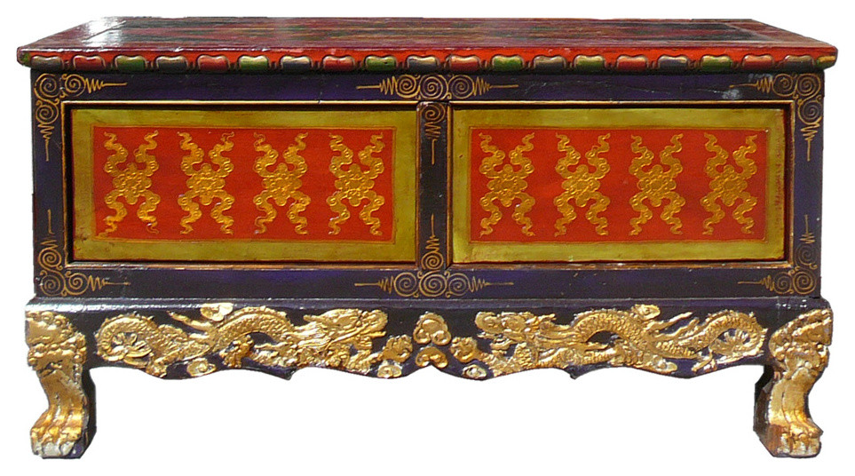 Chinese Tibetan Golden Craw Legs Low Coffee Table Hcs975   Asian   Coffee Tables   by Golden Lotus Antiques  Houzz