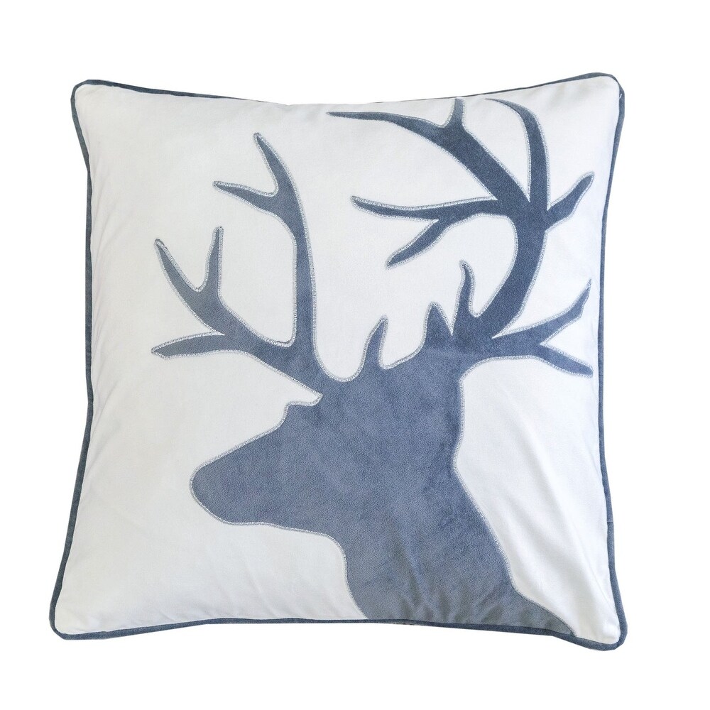 Homey Cozy Christmas Reindeer Throw Pillow Cover   Insert