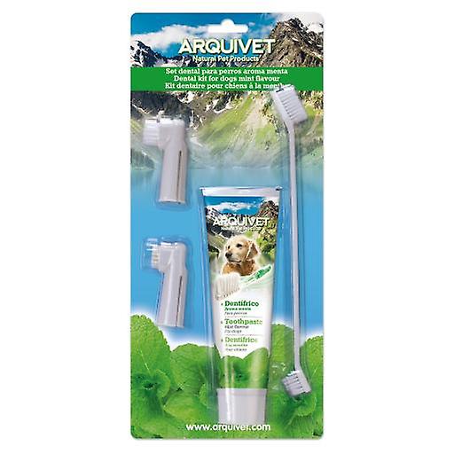 Arquivet Kit with 3 Toothbrushes and 1 mint Flavoured Toothpaste