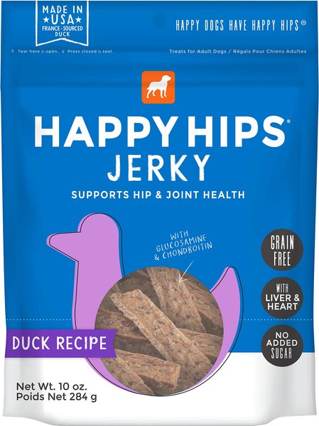 Happy Hips Jerky Duck Recipe Grain-Free Dog Treats