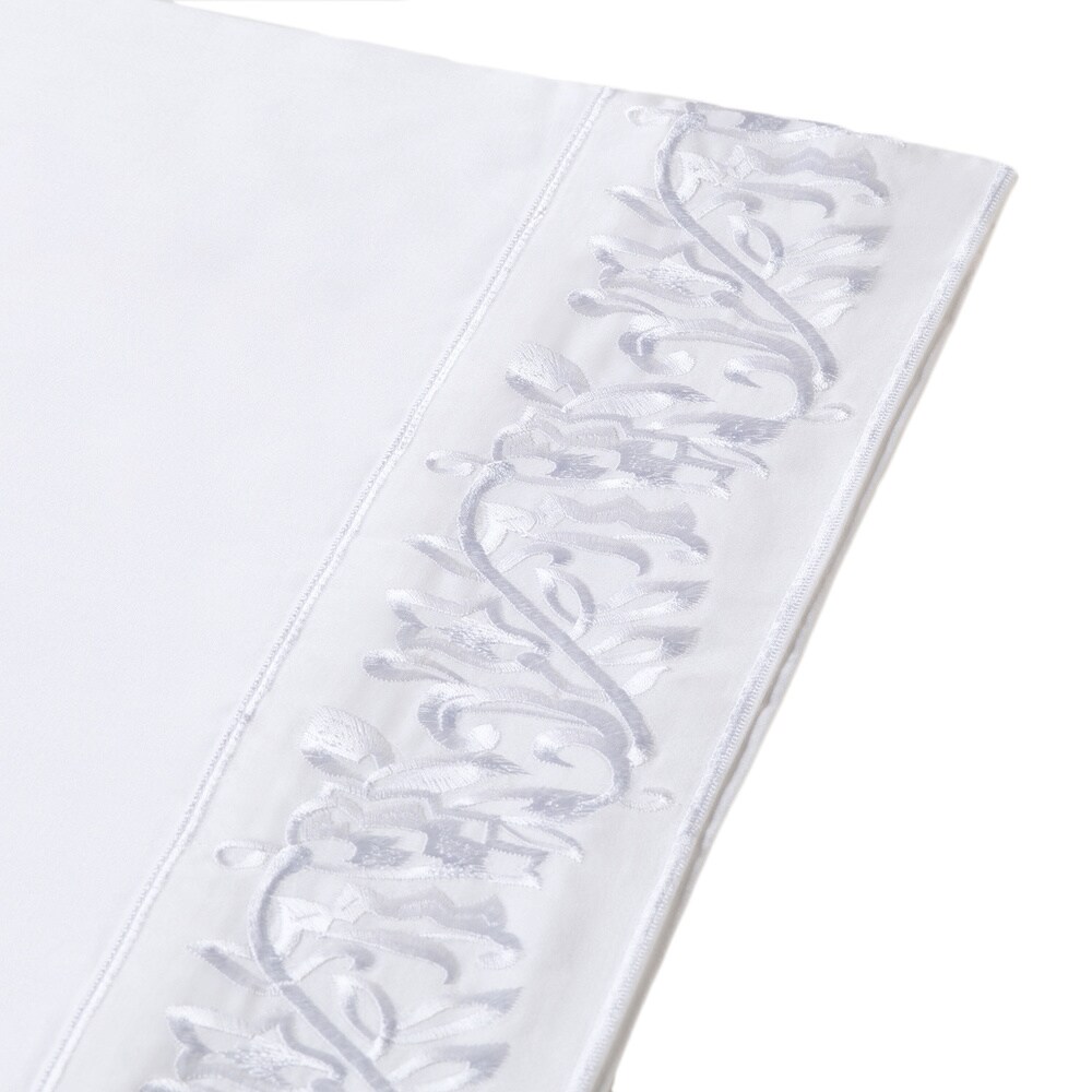 Leaf Embroidered Cotton High Quality Sheet Set