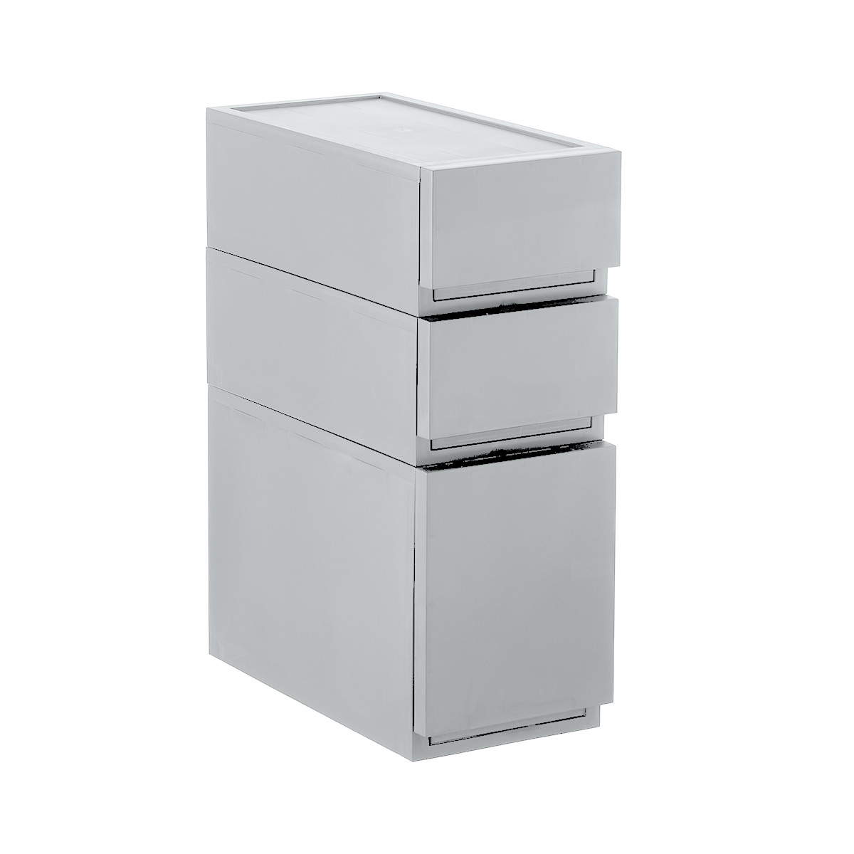 Grey Opaque Modular Stackable Drawers