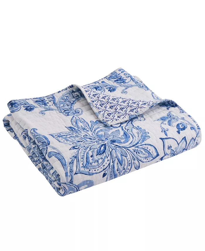 Levtex Bennett Reversible Paisley Quilted Throw， 50