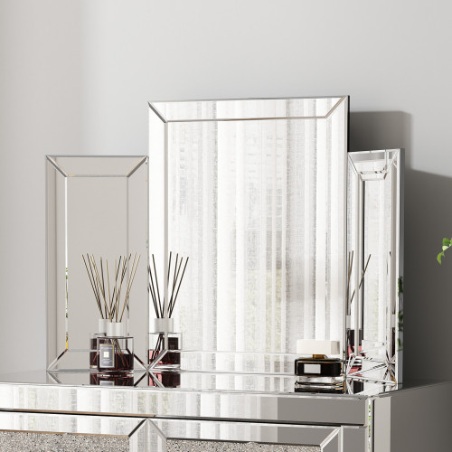 Dressing table mirror Trifold vanity mirror W10433...