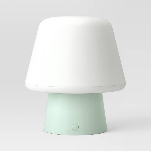 Portable Mushroom Lamp includes Led Light Bulb Green