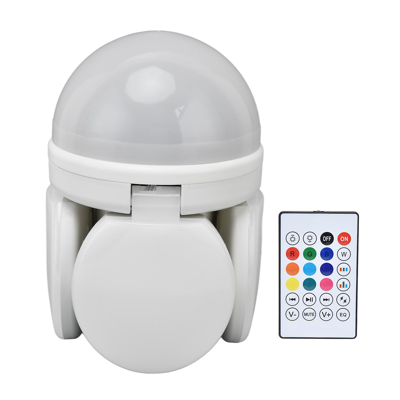 Bulb Speaker Energy Saving Rgb Color Light 48w E27 Lamp Head Remote Control Soft Lighting Equipment 85v-265v